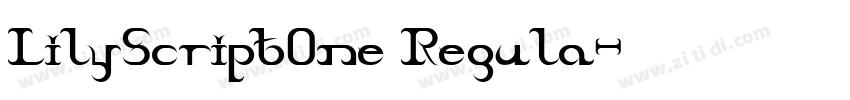 LilyScriptOne Regula字体转换